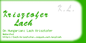 krisztofer lach business card